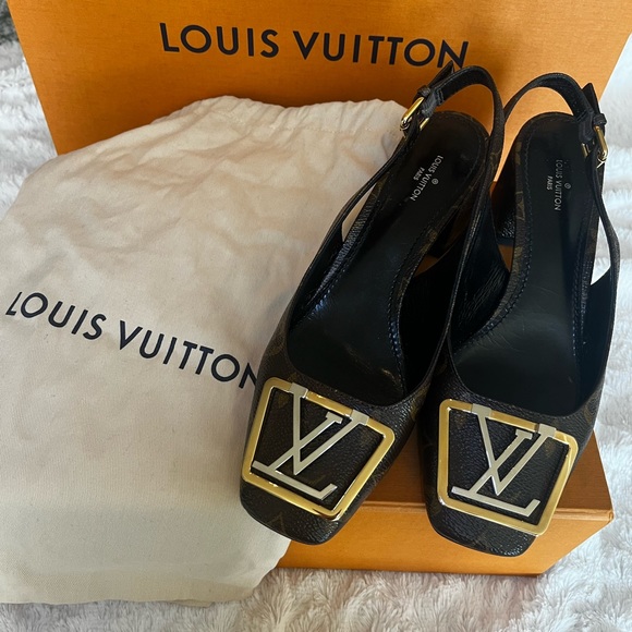 Louis Vuitton Madeleine Sling back Pump. Size 38 - Picture 4 of 10